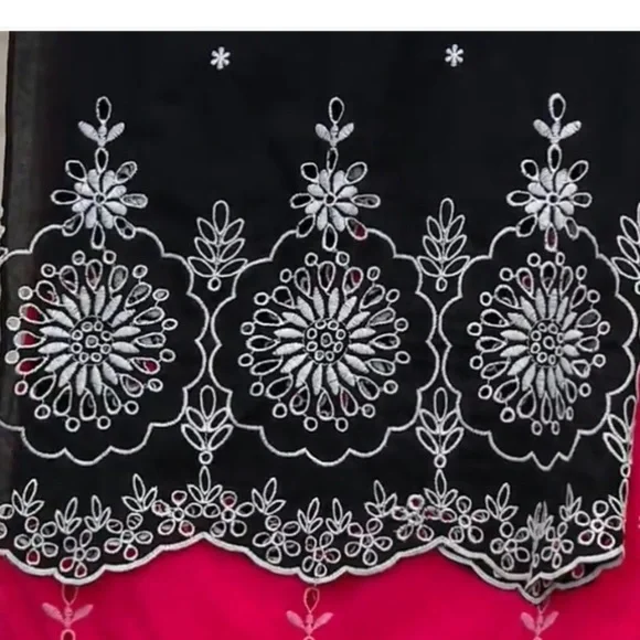 ISAAC MIZRAHI LIVE! Scarf with Scalloped Eyelet Hem - Picture 4 of 4